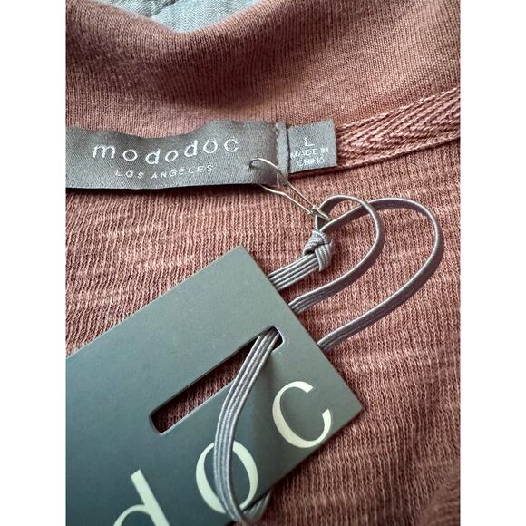 New! Mododoc Long Sleeve Polo Winter Bark Brick Red Men's Large - Picture 3 of 7